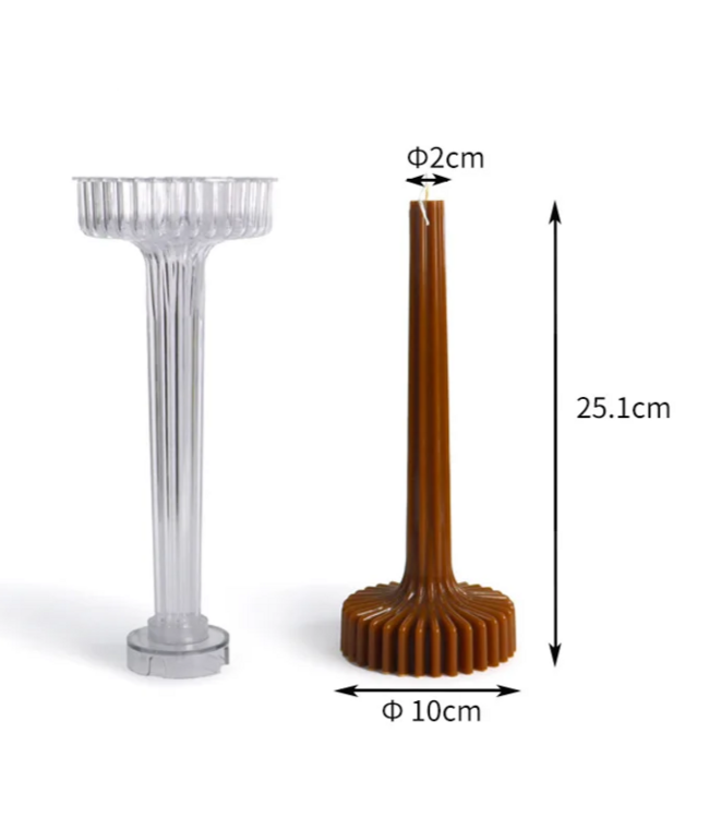 Kaarsenmal Dinerkaars met Plateau Medium Ø 110 x270 mm  - Kaarsen benodigdheden