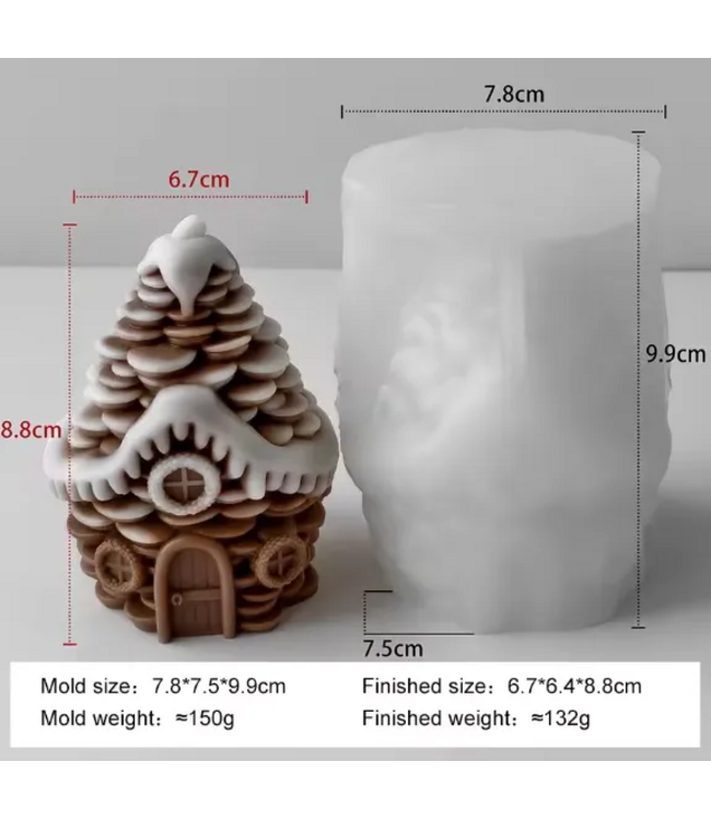 Siliconen kaarsenmal Pineapple Cottage Small 99x78 mm - Kaarsen maken
