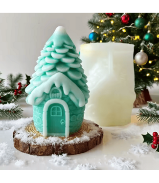 Siliconen kaarsenmal Pineapple Cottage Tall 110x70 mm