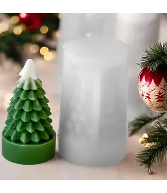 Siliconenmal Small Christmas Tree on Plateau 75x46 mm