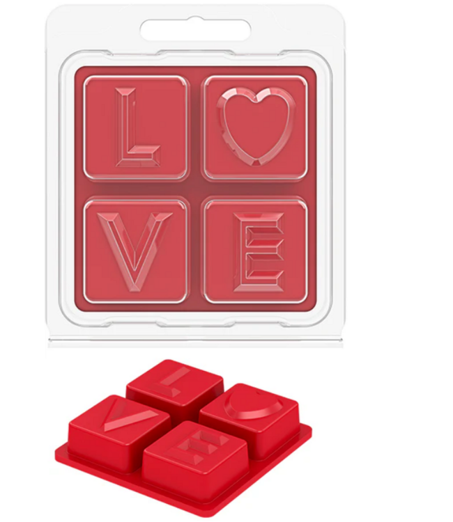 Clamshell Love Block  - Zelf waxmelts maken
