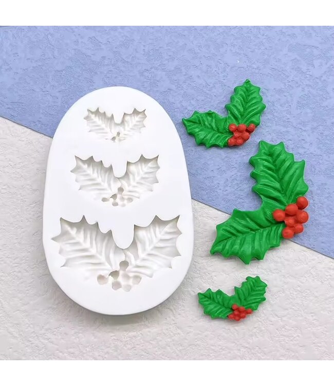 Siliconen kaarsenmal Kersthulst 87x56 mm - Kaarsen maken