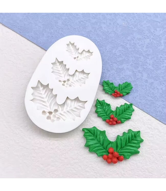 Siliconen kaarsenmal Kersthulst 87x56 mm - Kaarsen maken