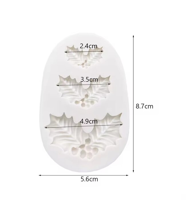 Siliconen kaarsenmal Kersthulst 87x56 mm - Kaarsen maken