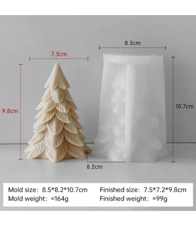 Siliconen kaarsenmal Magical Christmas Tree Smal 107x85 mm - Kaarsen maken