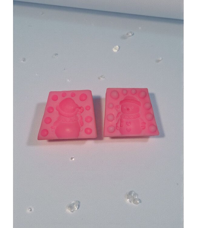 Siliconen Kaarsenmal Mini Snowman 60x52x38 mm- Kaarsen benodigdheden