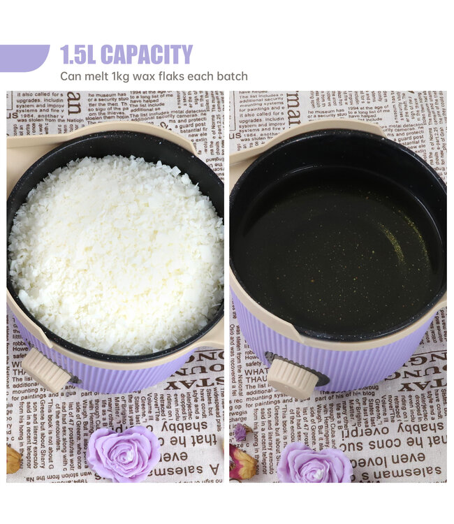 ToAuto Tool PRE ORDER - Smeltketel Purple - ToAutoTool Smeltketel Elektrisch - 1,5 LT - Zelf kaarsen maken - PRE-ORDER - Copy