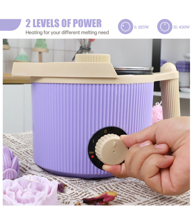 ToAuto Tool Smeltketel 1,5 liter Purple - ToAutoTool Smeltketel Elektrisch - 1,5 LT - Zelf kaarsen maken