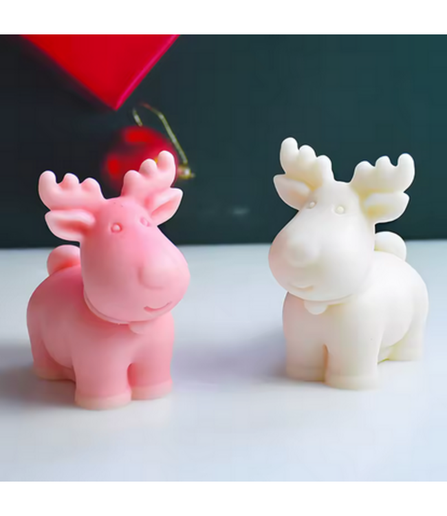 Siliconen Kaarsenmal Rendier 87x85x58 mm - Kaarsen benodigdheden