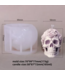 Siliconen kaarsenmal Skull & Roses 95x77 mm - Kaarsen maken