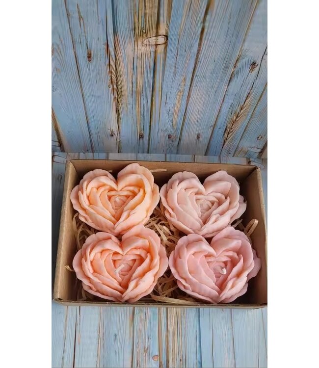 Siliconen kaarsenmal Rose Heart 58x30 mm - Zelf kaarsen maken