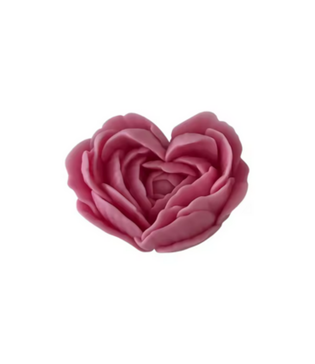 Siliconen kaarsenmal Rose Heart 58x30 mm - Zelf kaarsen maken