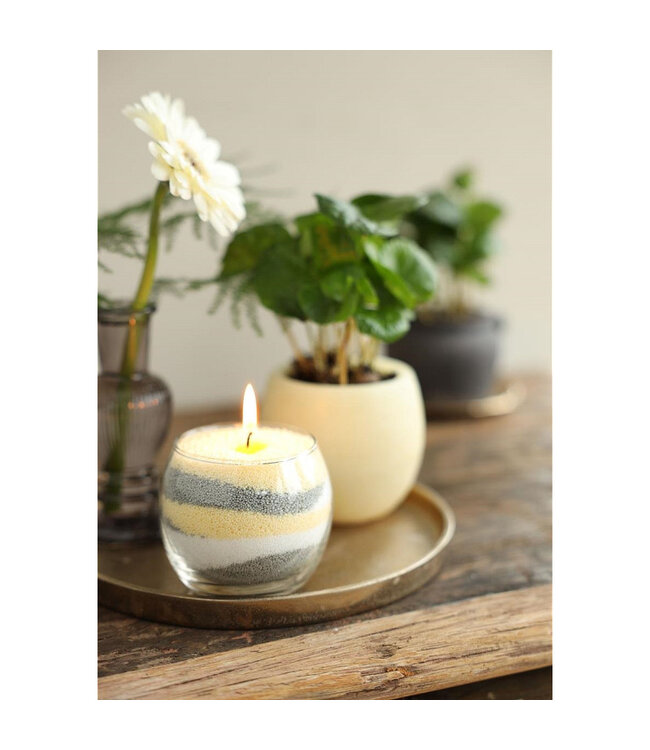 Kaarsenzand - Sandwax - White 400 gram incl 4 lonten - Om zelf zandkaarsen te maken - PearlSandCandle