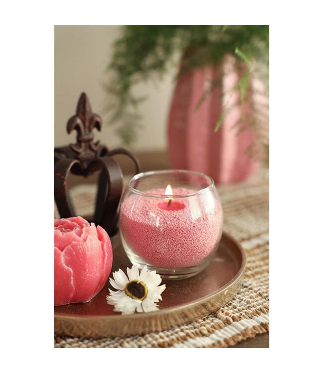 Kaarsenzand - Sandwax - Pink 400 gram incl 4 lonten - Om zelf zandkaarsen te maken - PearlSandCandle