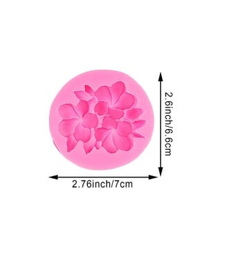 Siliconen kaarsenmal Bloemen Opleg 70x20 mm
