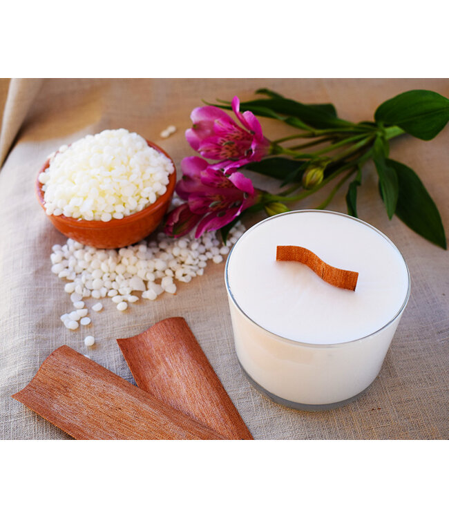 Wooden Wick Wave 40x120 mm met clip per 10 st. - Zelf kaarsen maken