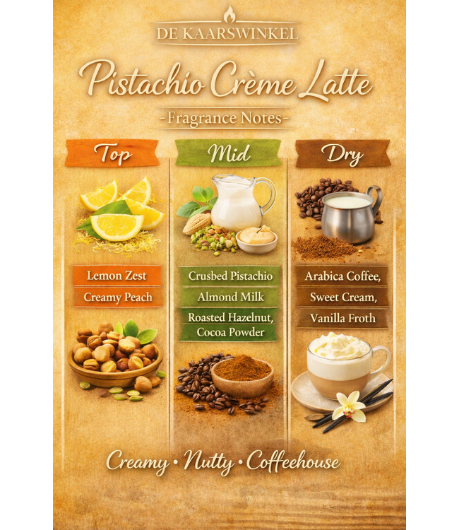 Geurolie Pistachio Crème Latte - Zelf geurkaarsen - waxmelts maken