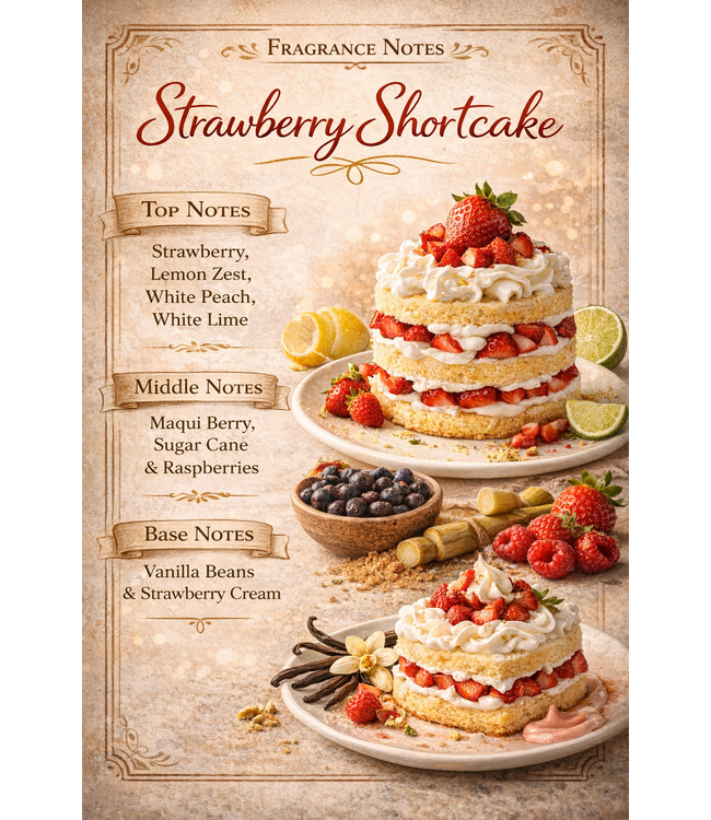 Geurolie Strawberry Shortcake - Zelf geurkaarsen - waxmelts maken