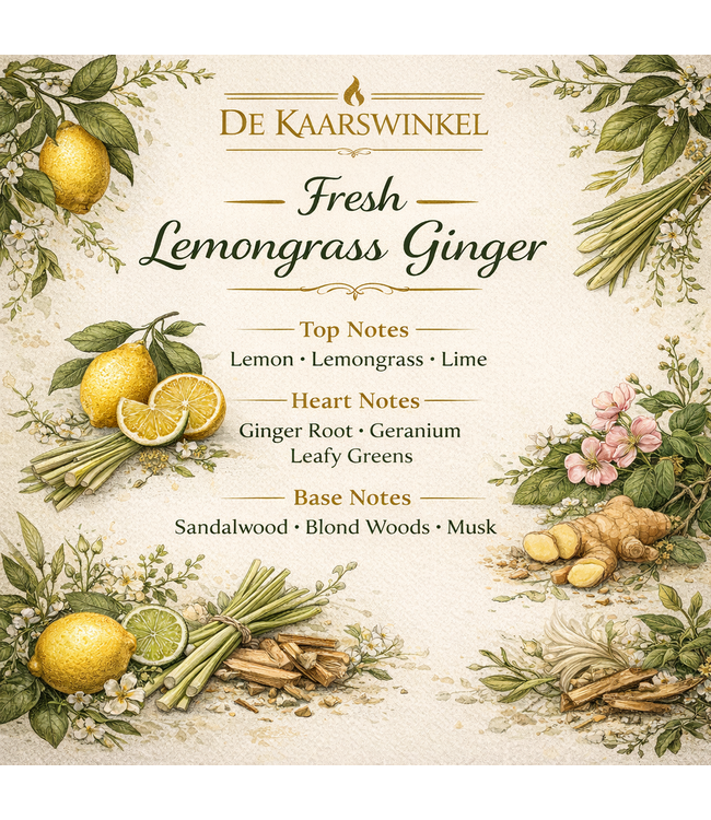 Geurolie Fresh Ginger Lemongrass - Zelf geurkaarsen - waxmelts maken