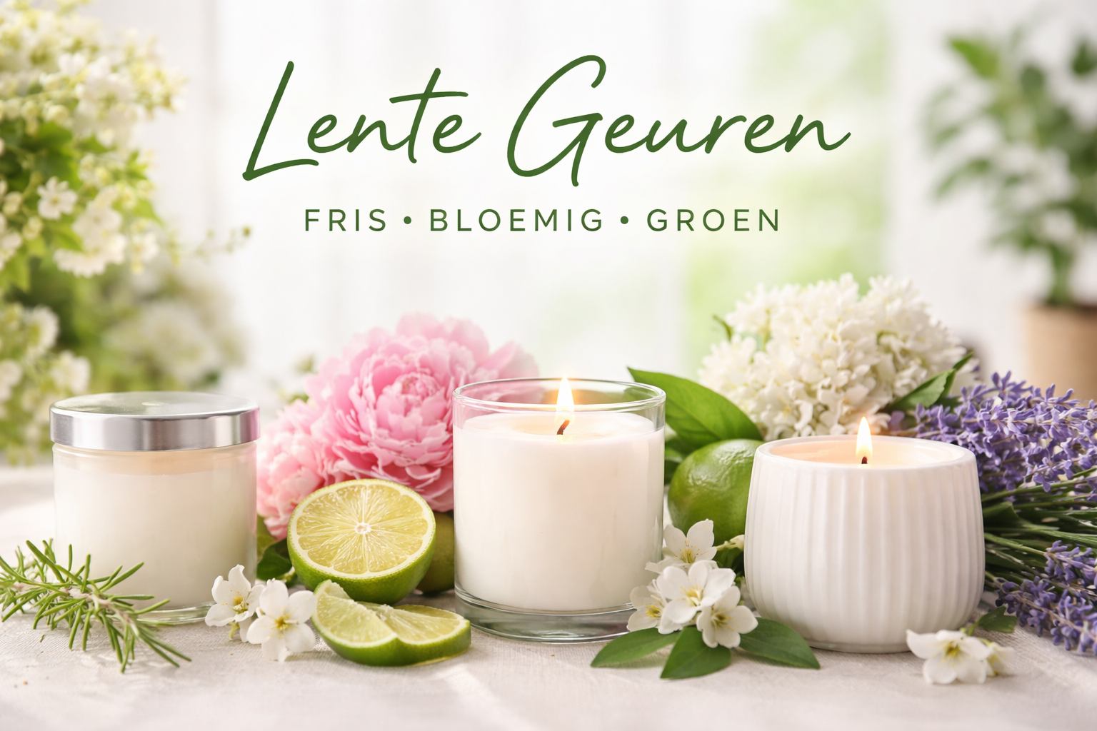 Lente geuren voor kaarsen kopen – frisse, bloemige en groene geurolieën voor een lichte en frisse sfeer in huis