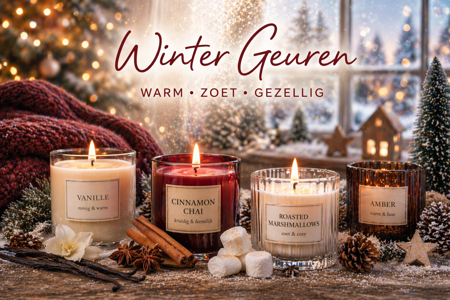 Winter geuren voor kaarsen – warme, zoete en kruidige geurolieën voor een gezellige en sfeervolle winter