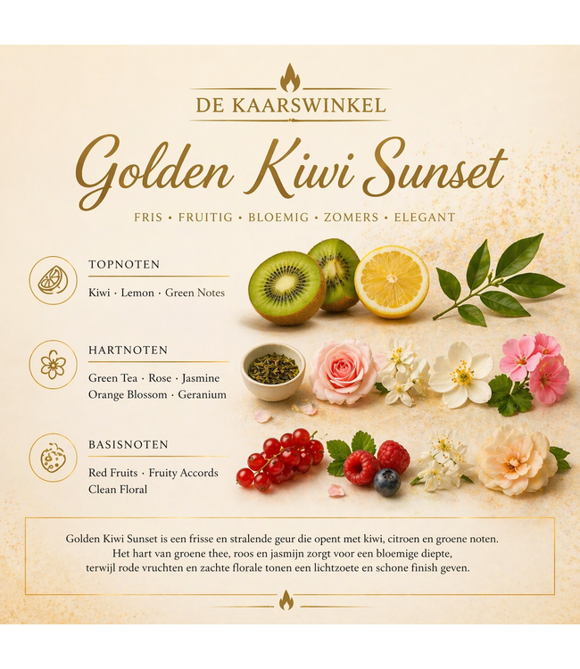The Candleshop Collection Geurolie Golden Kiwi Sunset - Zelf geurkaarsen - waxmelts maken
