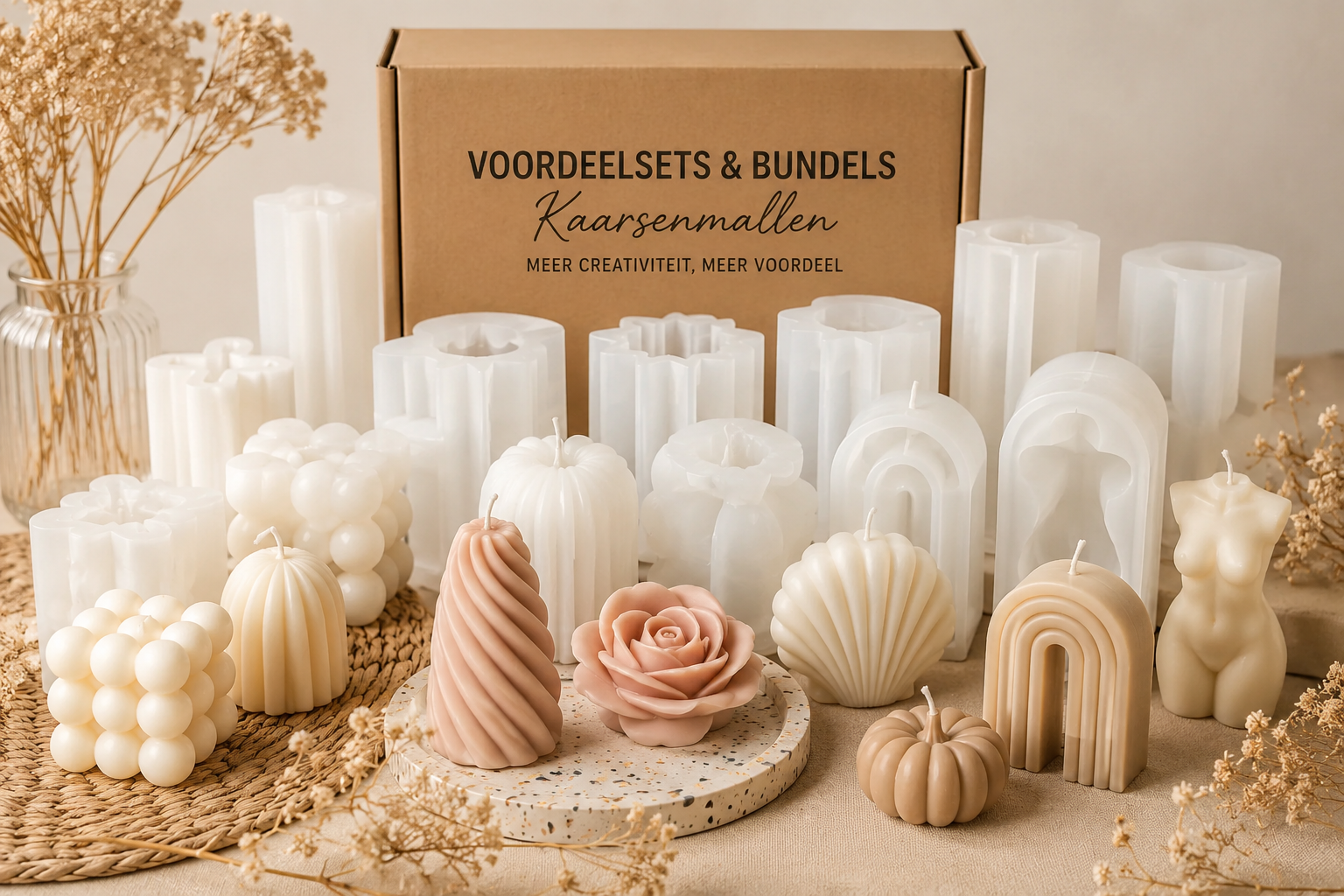 Voordeelset & Bundels van kaarsenmallen - Zelf kaarsen maken met mallen