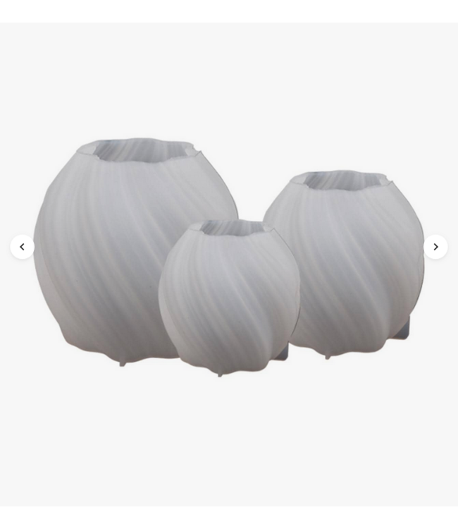 Siliconen kaarsenmal Voordeelset - Wave Swirl (3 mallen) - Zelf kaarsen maken