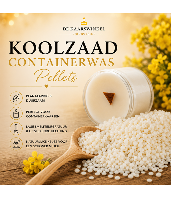 Koolzaadwas Container Pellets - Zelf kaarsen maken