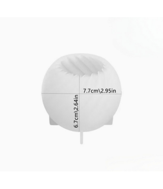 Siliconen kaarsenmal Swirl Ball Medium 77x67 mm