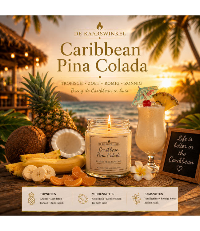 Geurolie Caribbean Pina Colada - Zelf geurkaarsen - waxmelts maken