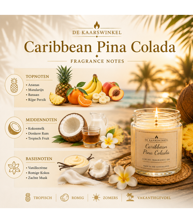 Geurolie Caribbean Pina Colada - Zelf geurkaarsen - waxmelts maken