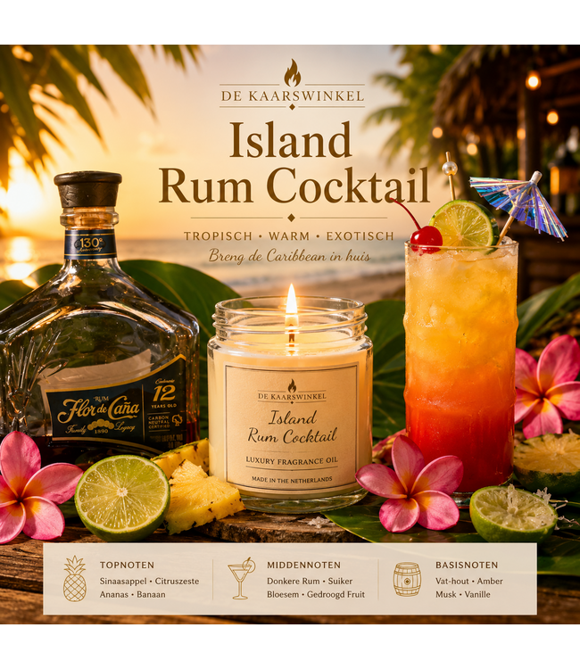 Geurolie Island Rum Cocktail - Zelf geurkaarsen - waxmelts maken
