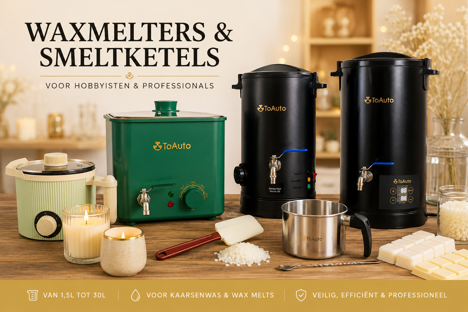 Waxmelters & Smeltketels voor Kaarsen Maken