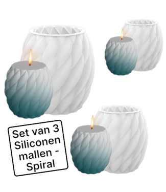 Voordeelset Spiral Geo Kaarsenmallen - 3 Maten