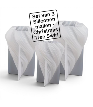 Voordeelset Christmas Tree Swirl Kaarsenmallen - 3 Maten