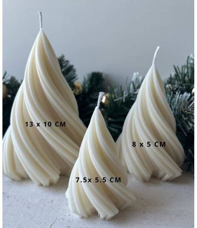 Voordeelset Christmas Tree Swirl Kaarsenmallen - 3 Siliconen Mallen