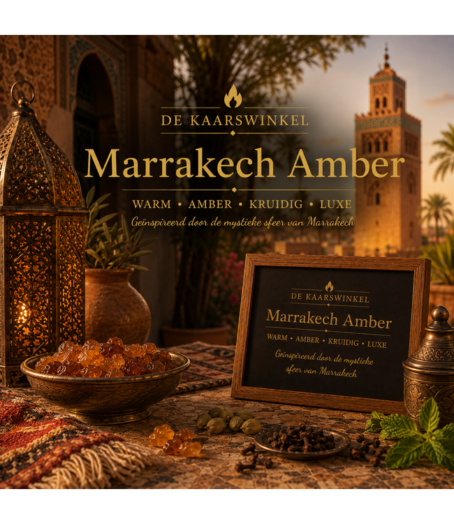 Marrakech Amber Geurolie – Warme Amber, Cashmere Woods & Patchouli