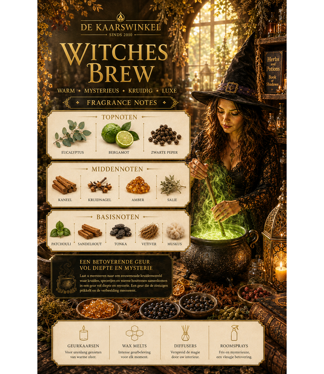 Witches Brew Geurolie – Mystieke Herfstgeur met Citrus, Bessen & Warme Kruiden
