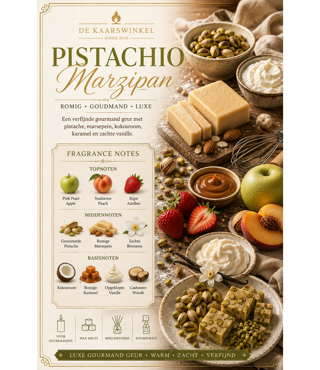 Geurolie Pistachio Marzipan – Romige pistache, zachte marsepein en warme vanille