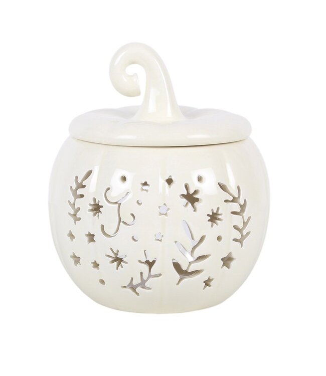 Geurbrander Keramiek Crème Folk Halloween Pumpkin - Fallcollectie
