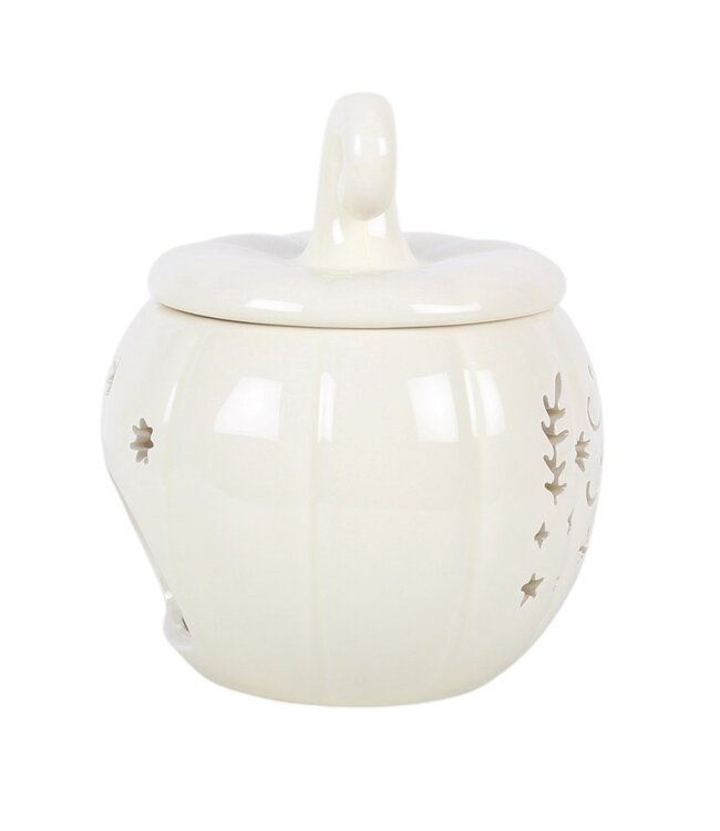 Geurbrander Keramiek Crème Folk Halloween Pumpkin - Fallcollectie