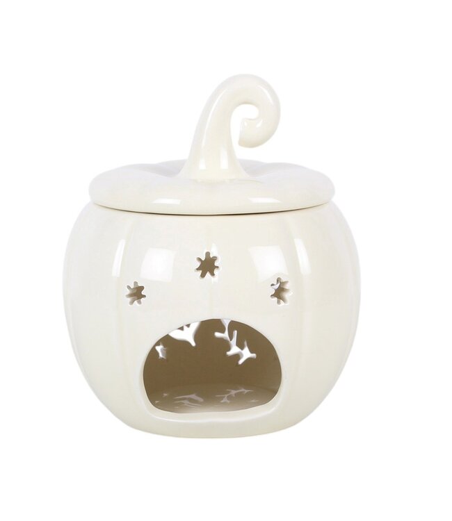 Geurbrander Keramiek Crème Folk Halloween Pumpkin - Fallcollectie