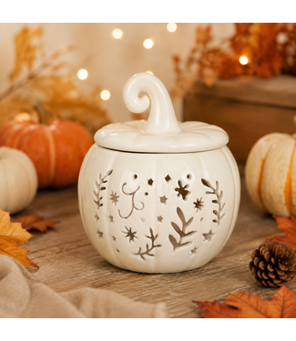 Geurbrander Keramiek Crème Folk Halloween Pumpkin