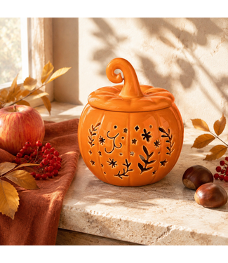 Geurbrander Keramiek Orange Folk Halloween Pumpkin