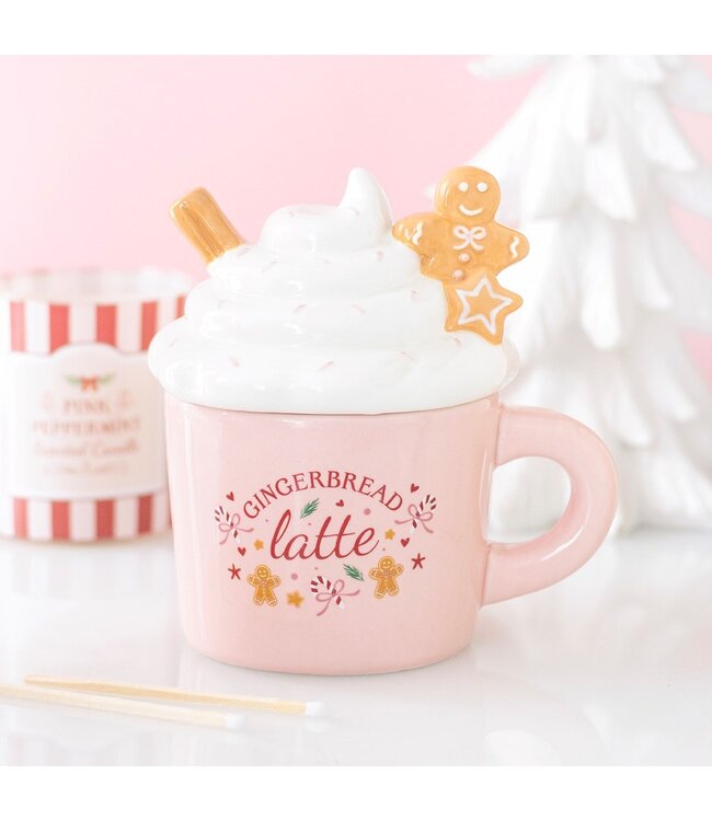 Geurbrander Keramiek Pink Gingerbread Latte Wax Burner