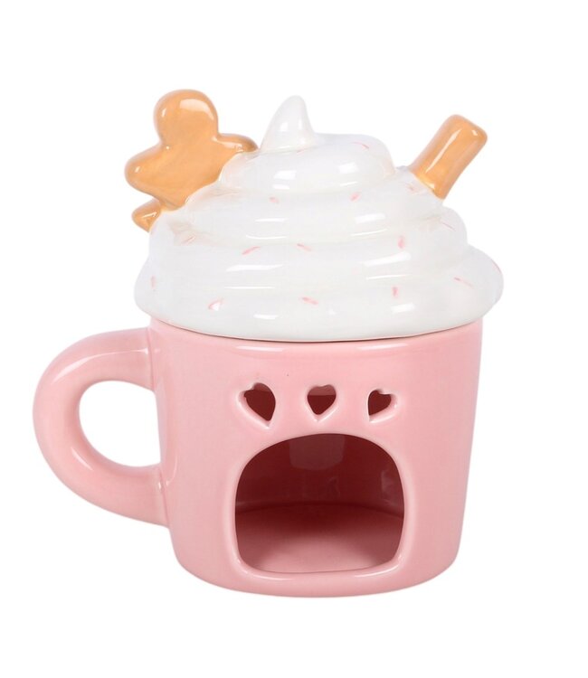 Geurbrander Keramiek Pink Gingerbread Latte Wax Burner