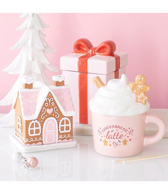 Geurbrander Keramiek Pink Gingerbread Latte Wax Burner