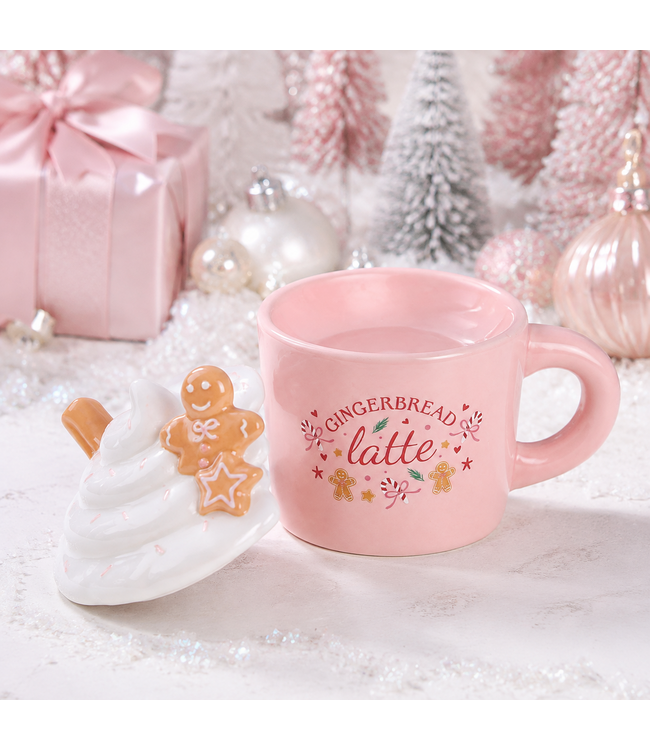 Geurbrander Keramiek Pink Gingerbread Latte Wax Burner