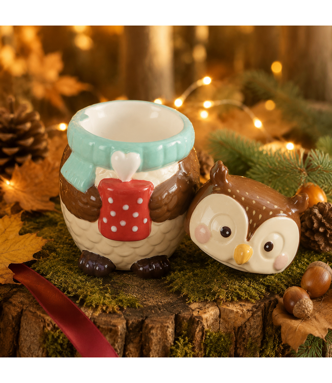 Geurbrander Keramiek Oliver Owl Wax Burner